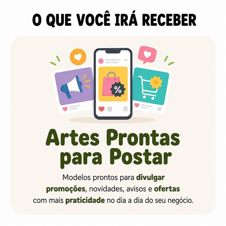 Artes prontas para postar
